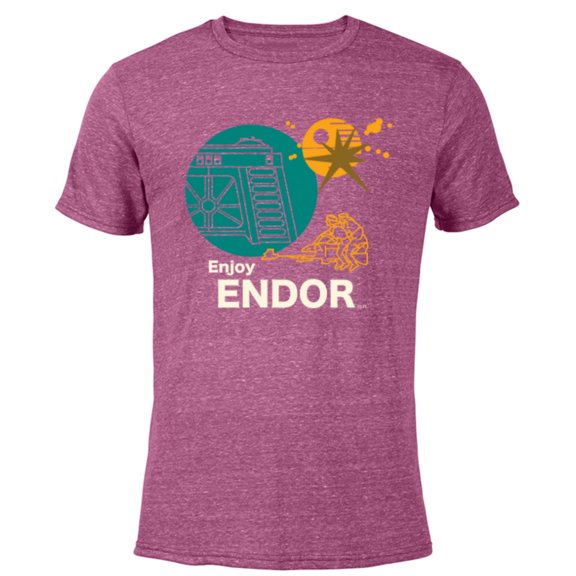 Star Wars Return of the Jedi Enjoy Endor - Short Sleeve Blended T-Shirt for Adults - Customized-Purple