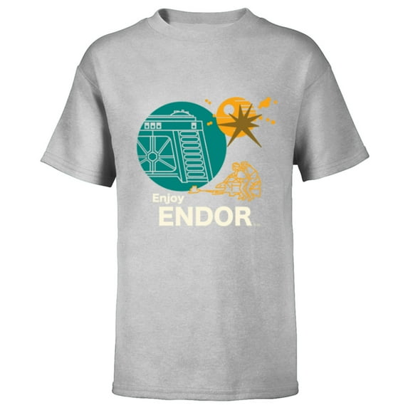 Star Wars Return of the Jedi Enjoy Endor - Short Sleeve T-Shirt for Kids - Customized-Athletic Heather