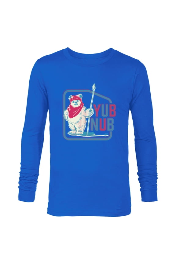 Return of the Jedi Ewok Yub Nub Retro - Long Sleeve T-Shirt for Men - Customized-Navy