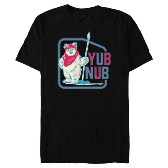 Star Wars Return of the Jedi Ewok Yub Nub Retro - Short Sleeve Blended T-Shirt for Adults - Customized-Black