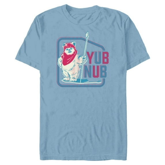 Star Wars Return of the Jedi Ewok Yub Nub Retro - Short Sleeve Blended T-Shirt for Adults - Customized-Ocean Blue