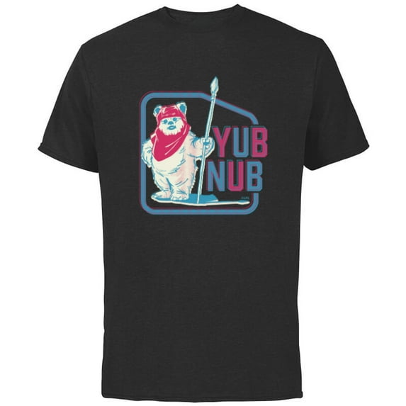 Star Wars Return of the Jedi Ewok Yub Nub Retro - Short Sleeve Cotton T-Shirt for Adults - Customized-Black