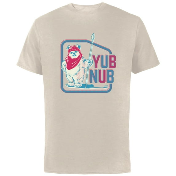 Star Wars Return of the Jedi Ewok Yub Nub Retro - Short Sleeve Cotton T-Shirt for Adults - Customized-Natural