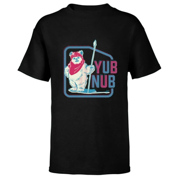 Star Wars Return of the Jedi Ewok Yub Nub Retro - Short Sleeve T-Shirt for Kids - Customized-Black
