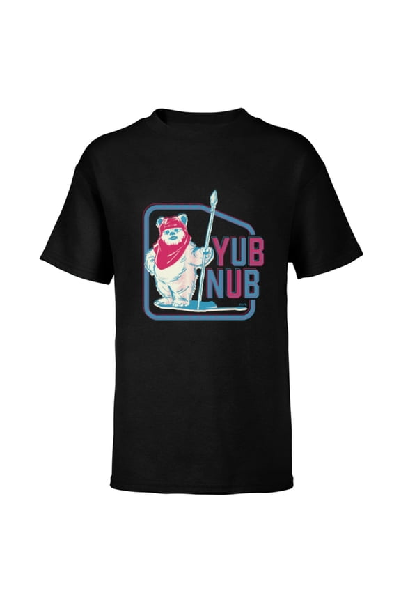 Return of the Jedi Ewok Yub Nub Retro - Short Sleeve T-Shirt for Kids - Customized-Black