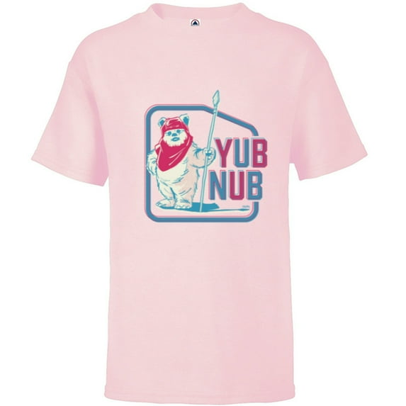 Star Wars Return of the Jedi Ewok Yub Nub Retro - Short Sleeve T-Shirt for Kids - Customized-Soft Pink