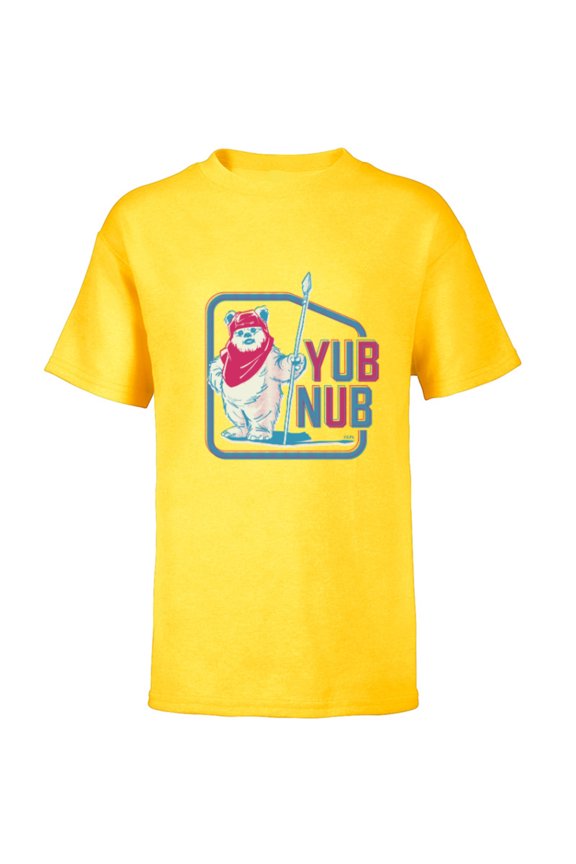 Return of the Jedi Ewok Yub Nub Retro - Short Sleeve T-Shirt for Kids - Customized-Yellow