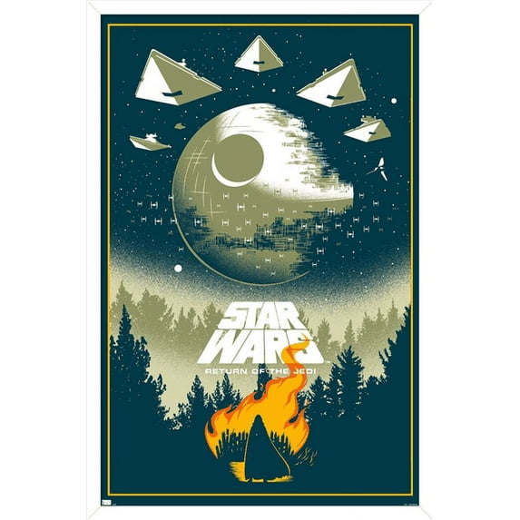Star Wars: Return of the Jedi - Funeral Wall Poster, 14.725" x 22.375", Framed
