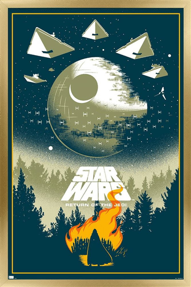 Star Wars: Return of the Jedi - Funeral Wall Poster, 22.375" x 34", Framed