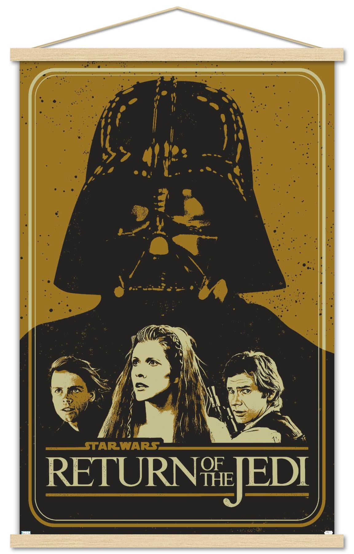 Star Wars: Return of the Jedi - Gold Illustration Wall Poster with Magnetic Frame, 22.375" x 34"