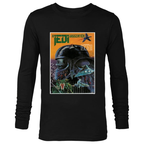 Star Wars Return of the Jedi Hungarian Movie Poster - Long Sleeve T-Shirt for Men - Customized-Black