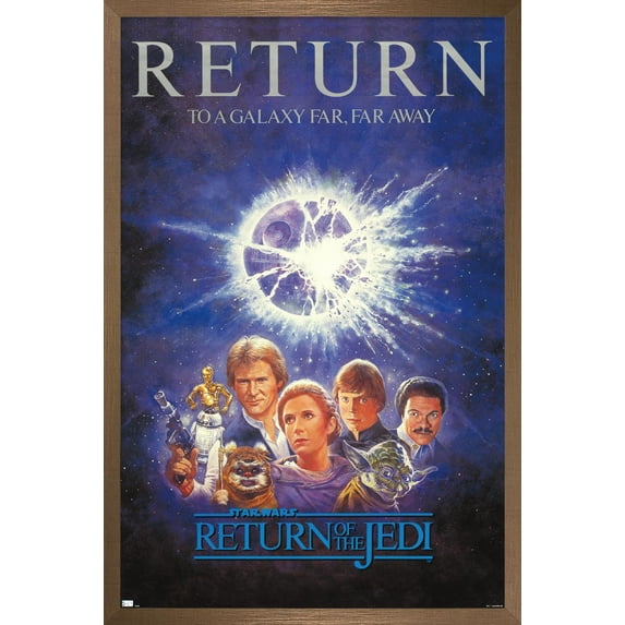 Star Wars: Return of the Jedi - Illustrated One Sheet Wall Poster, 14.725" x 22.375" Framed