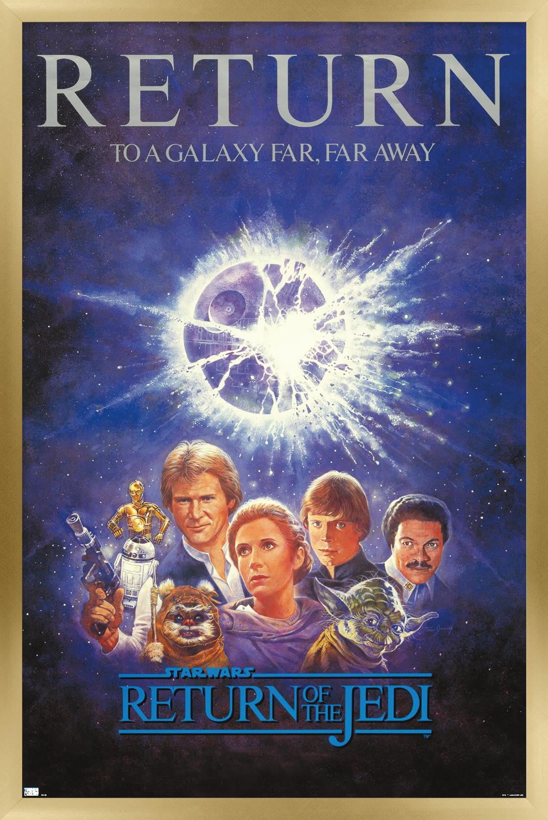 Star Wars: Return of the Jedi - Illustrated One Sheet Wall Poster, 22.375" x 34" Framed