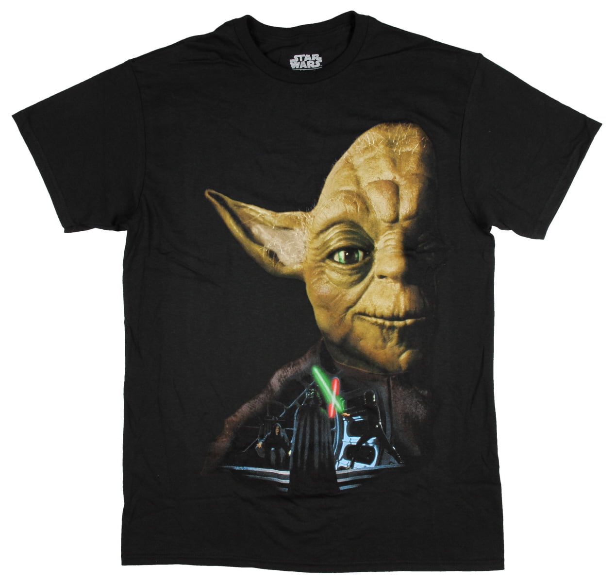 Star Wars Return of the Jedi Last Battle Yoda Black Adult T-Shirt