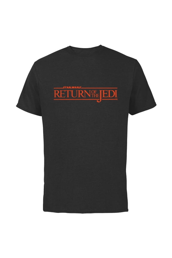Return of the Jedi Logo - Short Sleeve Cotton T-Shirt for Adults - Customized-Black