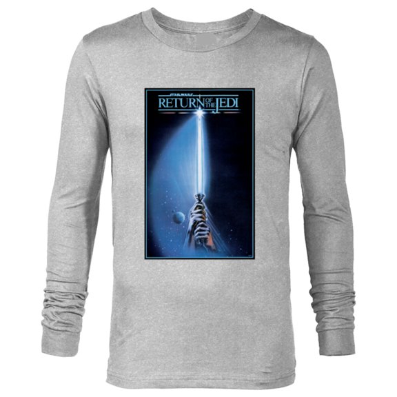 Star Wars Return of the Jedi Luke Lightsaber Vintage Poster - Long Sleeve T-Shirt for Men - Customized-Athletic Heather