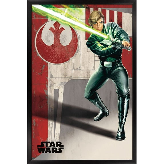 Star Wars: Return of the Jedi - Luke Wall Poster, 22.375" x 34", Framed