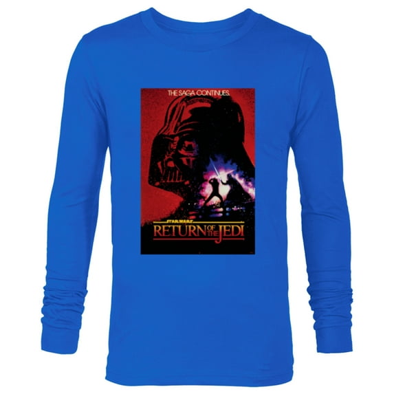 Star Wars Return of the Jedi Red Darth Vader Vintage Poster - Long Sleeve T-Shirt for Men - Customized-Navy