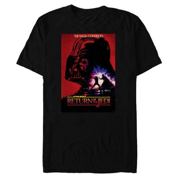Star Wars Return of the Jedi Red Darth Vader Vintage Poster - Short Sleeve Blended T-Shirt for Adults - Customized-Black