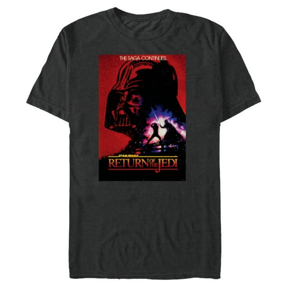 Star Wars Return of the Jedi Red Darth Vader Vintage Poster - Short Sleeve Blended T-Shirt for Adults - Customized-Dark Heather