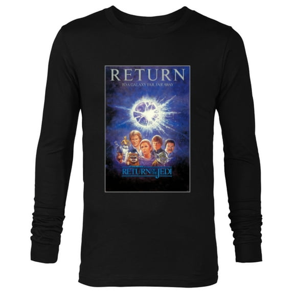 Star Wars Return of the Jedi Return to a Galaxy Poster - Long Sleeve T-Shirt for Men - Customized-Black