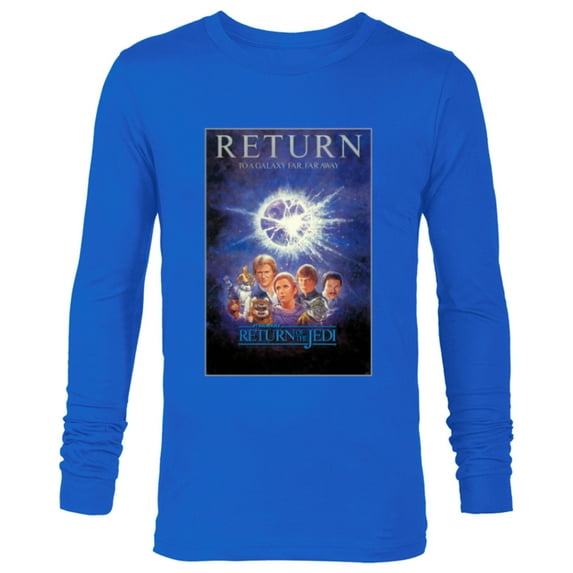 Star Wars Return of the Jedi Return to a Galaxy Poster - Long Sleeve T-Shirt for Men - Customized-Navy