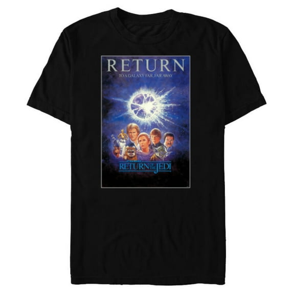 Star Wars Return of the Jedi Return to a Galaxy Poster - Short Sleeve Blended T-Shirt for Adults - Customized-Black