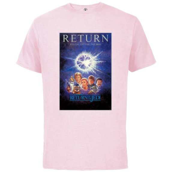 Star Wars Return of the Jedi Return to a Galaxy Poster - Short Sleeve Cotton T-Shirt for Adults - Customized-Soft Pink