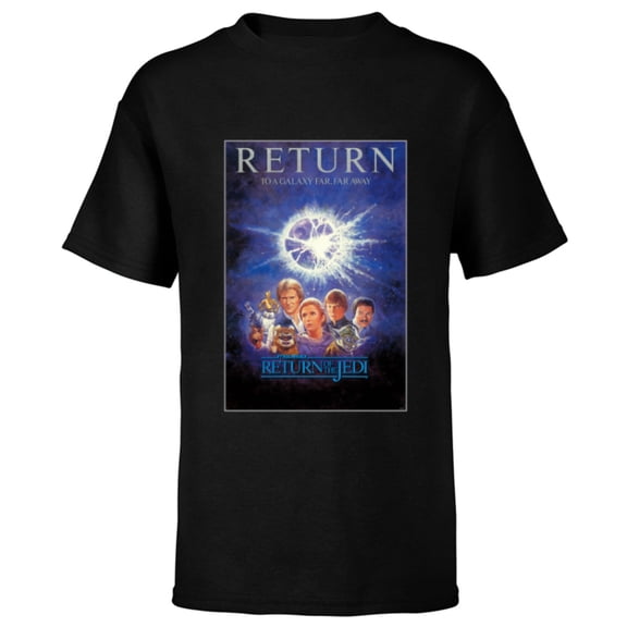 Star Wars Return of the Jedi Return to a Galaxy Poster - Short Sleeve T-Shirt for Kids - Customized-Black