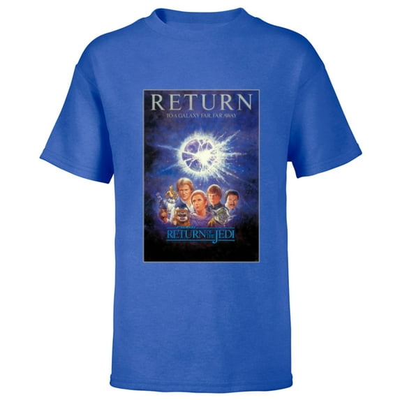 Star Wars Return of the Jedi Return to a Galaxy Poster - Short Sleeve T-Shirt for Kids - Customized-Royal