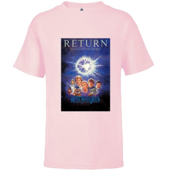 Star Wars Return of the Jedi Return to a Galaxy Poster - Short Sleeve T-Shirt for Kids - Customized-Soft Pink