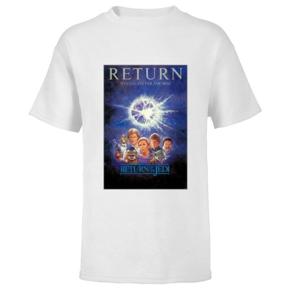Star Wars Return of the Jedi Return to a Galaxy Poster - Short Sleeve T-Shirt for Kids - Customized-White