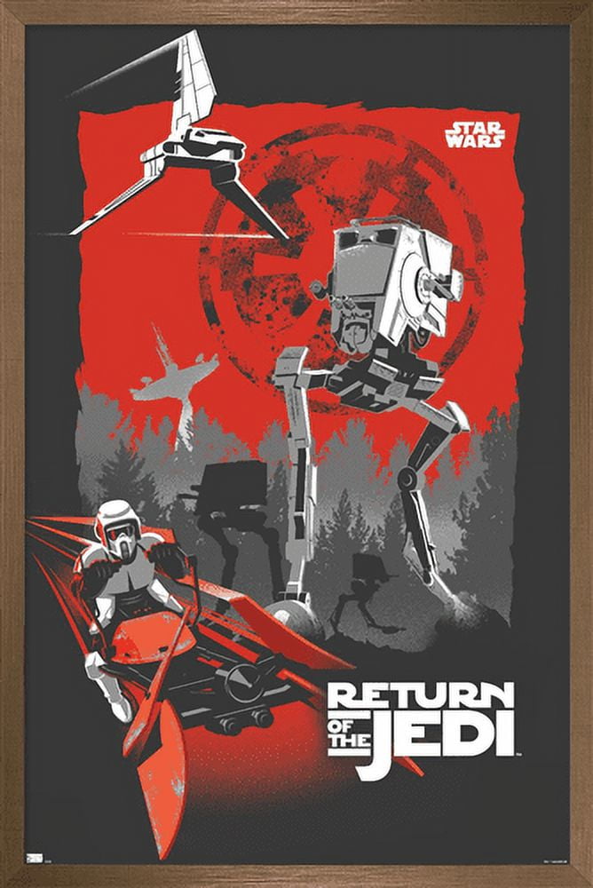 Star Wars: Return of the Jedi - Scout Trooper Wall Poster, 14.725" x 22.375", Framed