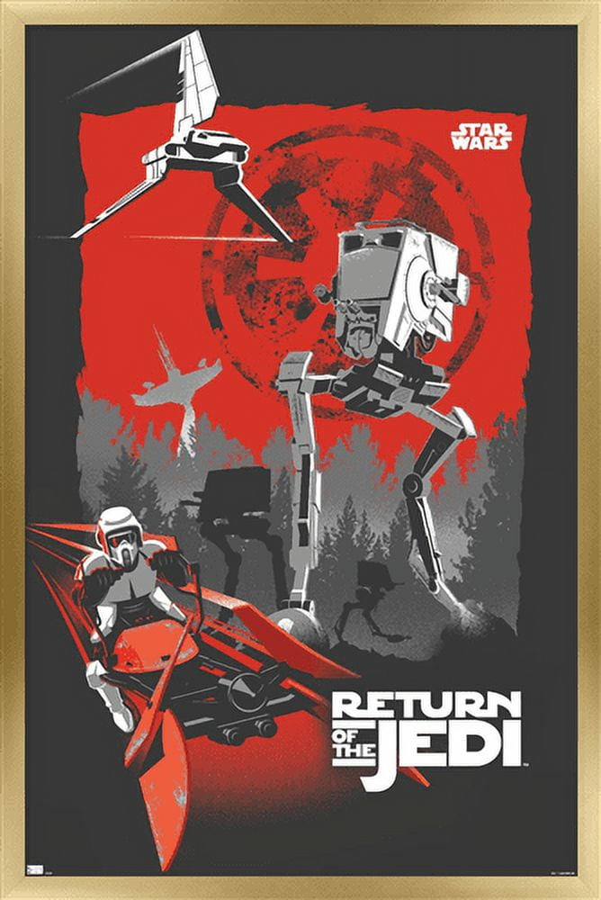 Star Wars: Return of the Jedi - Scout Trooper Wall Poster, 22.375" x 34", Framed