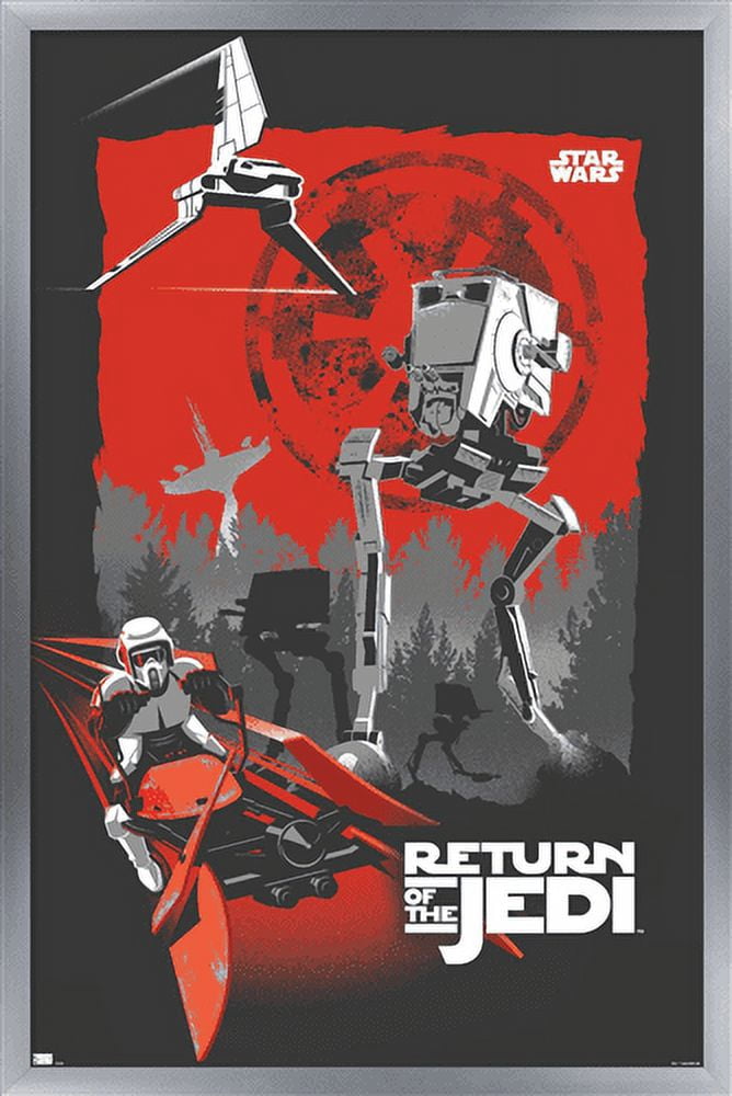 Star Wars: Return of the Jedi - Scout Trooper Wall Poster, 22.375" x 34", Framed