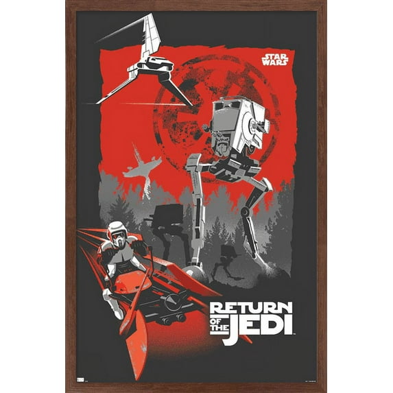 Star Wars: Return of the Jedi - Scout Trooper Wall Poster, 22.375" x 34", Framed