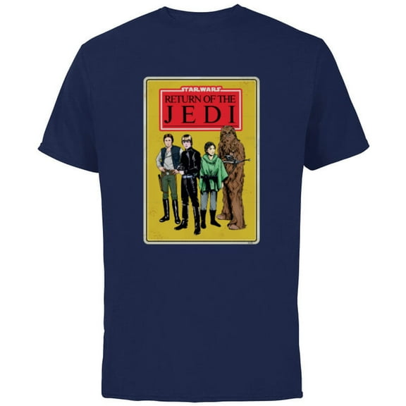 Star Wars Return of the Jedi - Short Sleeve Cotton T-Shirt for Adults - Customized-Navy