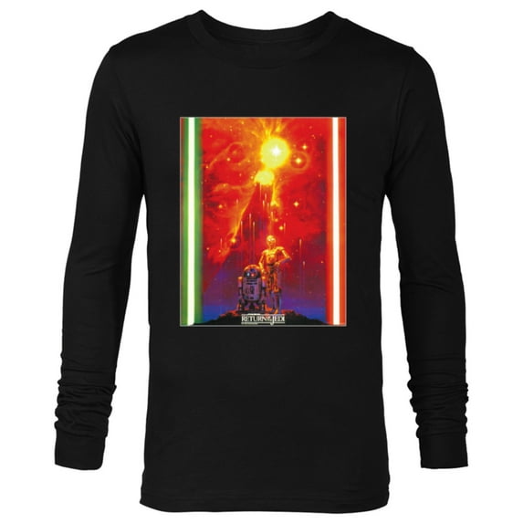 Star Wars Return of the Jedi Starfall Japan Vintage Poster - Long Sleeve T-Shirt for Men - Customized-Black