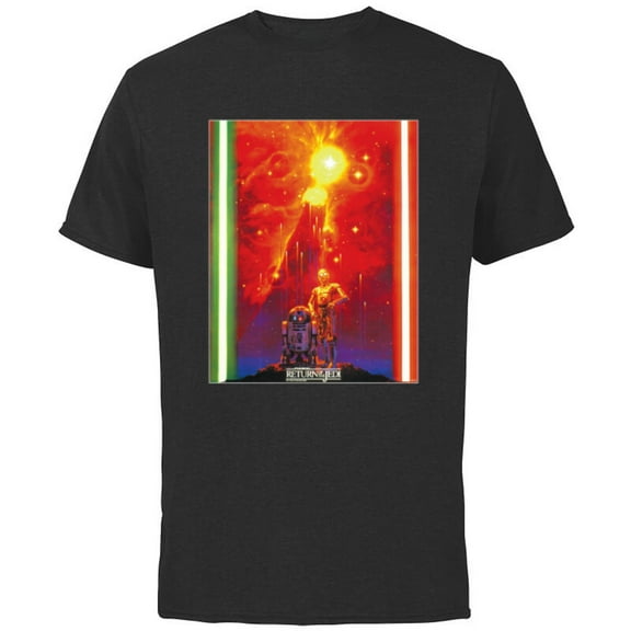 Star Wars Return of the Jedi Starfall Japan Vintage Poster - Short Sleeve Cotton T-Shirt for Adults - Customized-Black