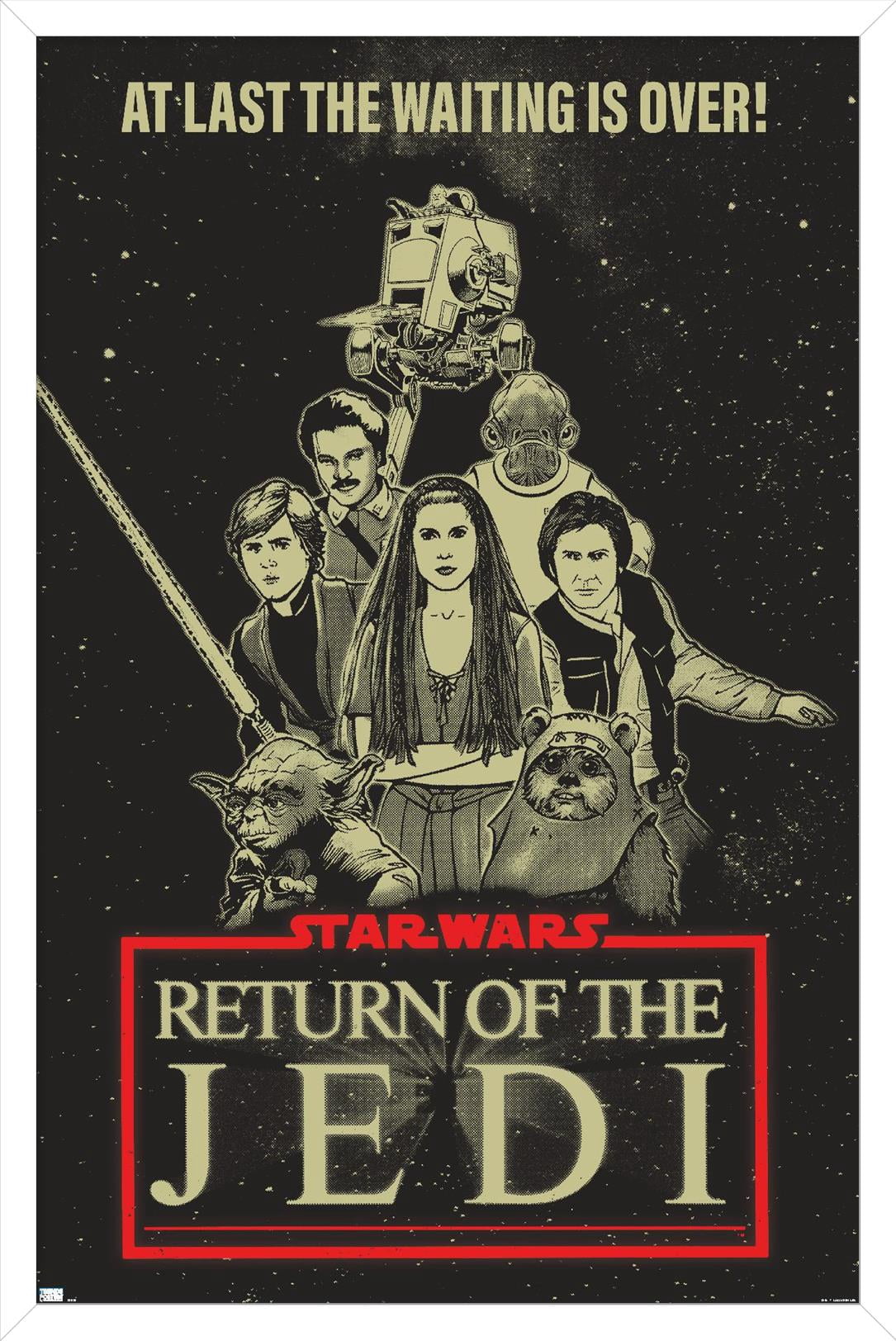 Star Wars: Return of the Jedi - The Wait Is Over Wall Poster, 14.725" x 22.375" Framed
