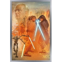 Star Wars: Revenge Of The Sith - Celebration Mural Wall Poster, 14.725" x 22.375", Framed