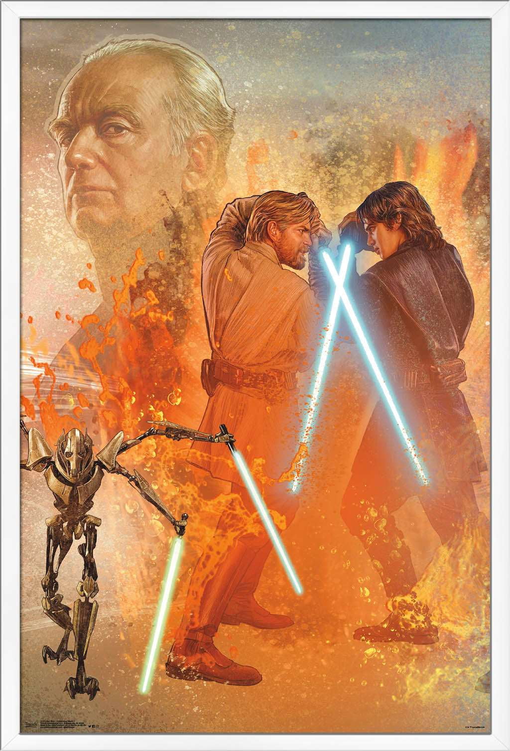 Star Wars: Revenge Of The Sith - Celebration Mural Wall Poster, 22.375" x 34", Framed
