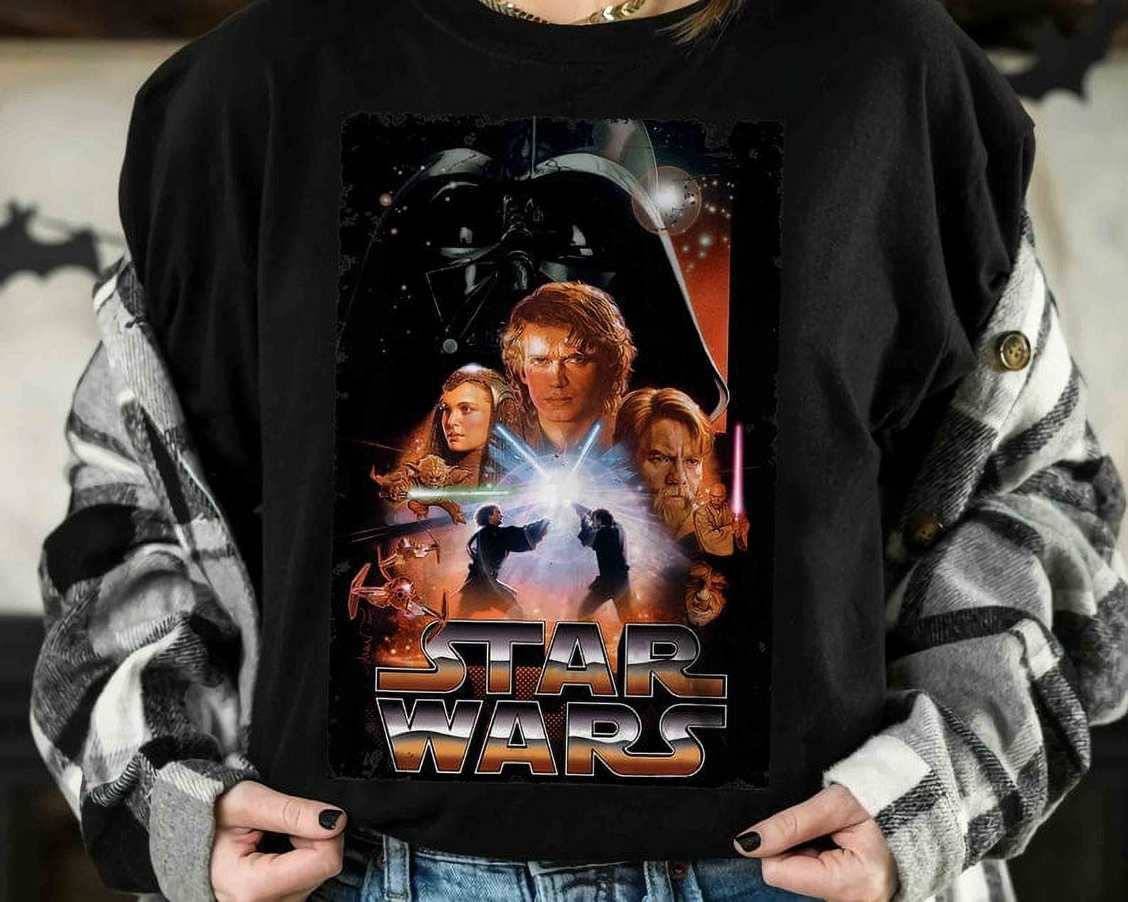 Star Wars Revenge Of The Sith Movie Poster Graphic T Shirt Unisex Adult T shirt Kid shirt Gift for Birthday Hoodie Toddler Tee Walmart