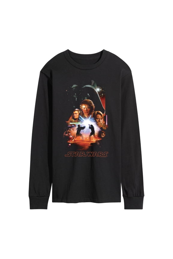 - Revenge Of The Sith Poster - Men's Long Sleeve Graphic T-Shirt