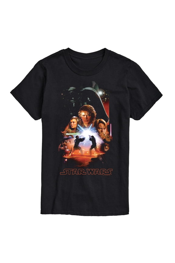 - Revenge Of The Sith Poster - Men's Short Sleeve Graphic T-Shirt