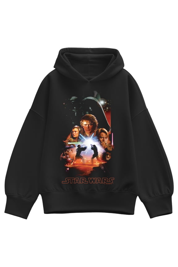 - Revenge Of The Sith Poster - Women's Oversized Fleece Hoodie Sweatshirt