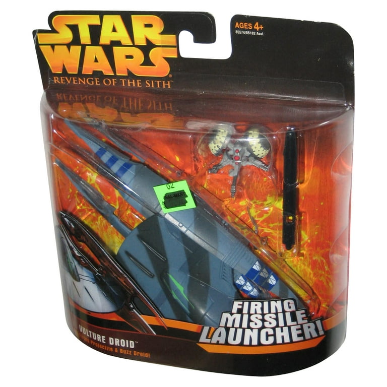 Star Wars Revenge of The Sith Vulture Droid Ship w Firing Projectile Buzz Droid Toy