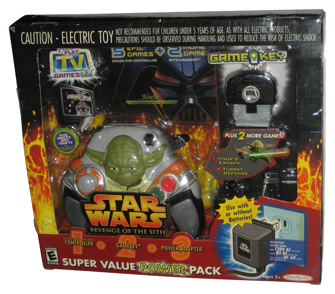 Star Wars Revenge of The Sith Yoda (2005) Jakks Pacific Electronic Toy Plug  & Play TV Video Game