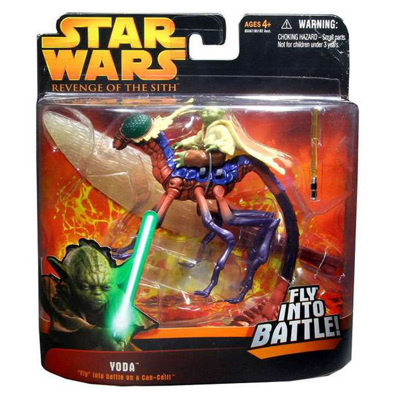 Star Wars Revenge of the Sith 2005 Deluxe Yoda on Can-Cell Action