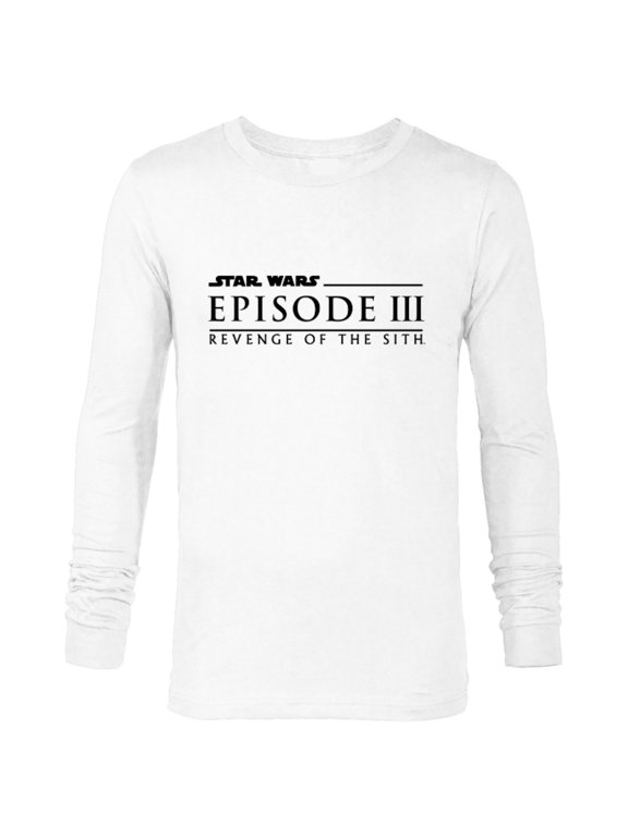 Revenge of the Sith Episode 3 Movie Logo - Long Sleeve T-Shirt for Men - Customized-White
